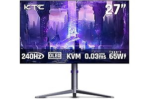 KTC 27-inch OLED 4K Gaming Monitor: Experience Immersive Visuals with Blazing-Fast 240Hz Refresh Rate