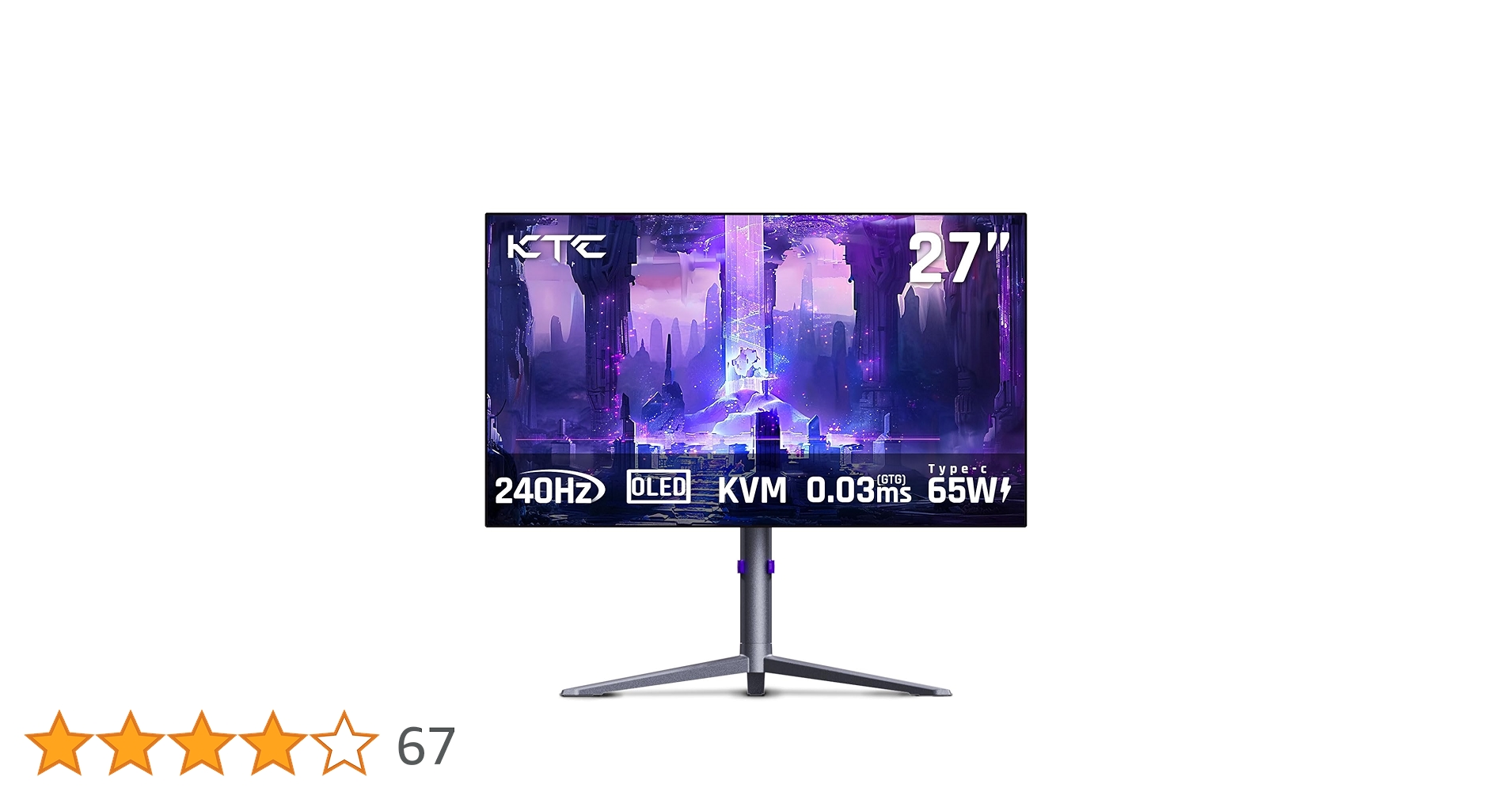 Amazon.co.jp: KTC 27 OLED Monitor - 1440p 240hz Monitor 0.03