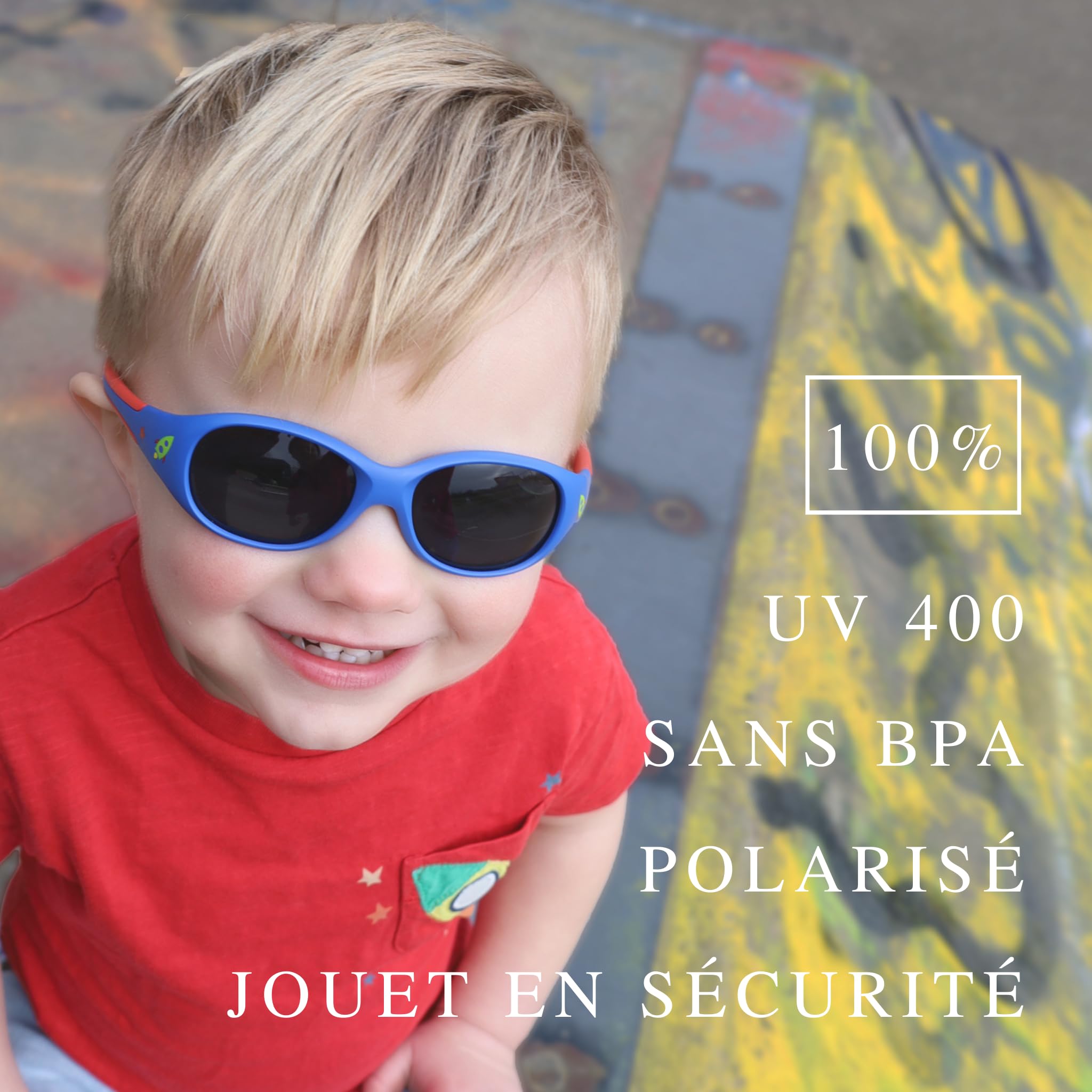 Image secondaire de ActiveSol Lunettes de soleil pour BÉBÉ Fille & Garçon | 0 à 24 mois | indestructibles en caoutchouc | Protection 100 % UV 400 |