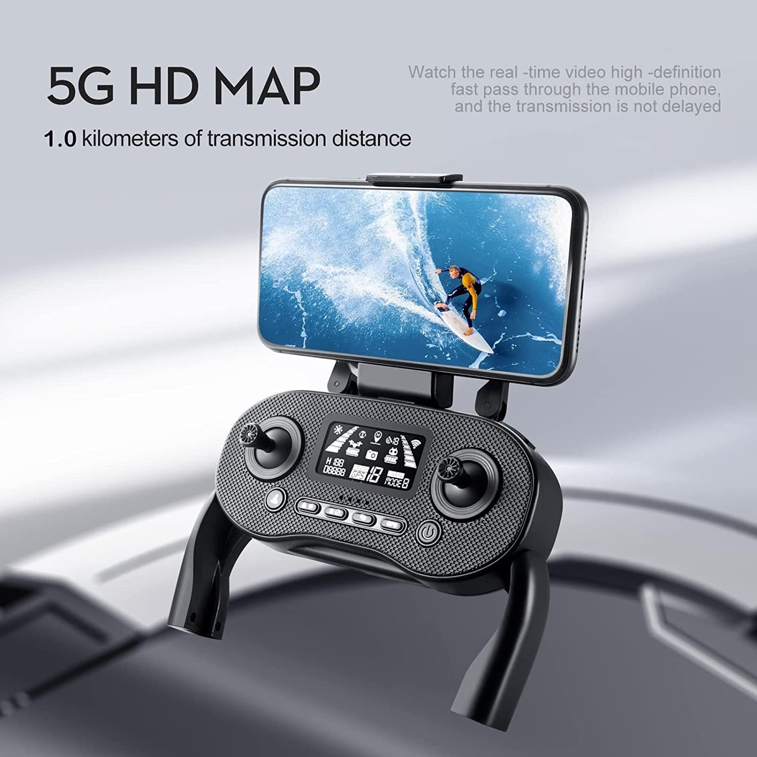 Drone GPS Professionale con videocamera HD 4K, 2 batterie consentono 50 Minuti di Volo prolungato, Ritorno Automatico e Follow Me Intelligente, Ideale for Principianti Adulti