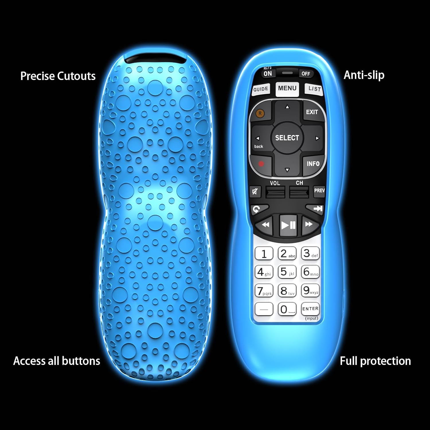 DirecTV RC73リモコン、RC70 RC70H RC71 RC71H RC72 RC73B音声リモコンスキンスリーブ用ケース