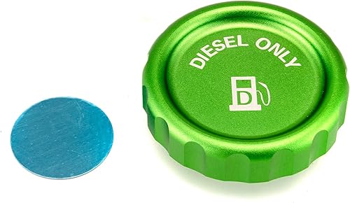 Tapa de combustible diésel magnética verde 6061 de aluminio compatible con Chevrolet Silverado Tahoe Fit GMC Sierra Yukon 1500 3.0 2020-2024