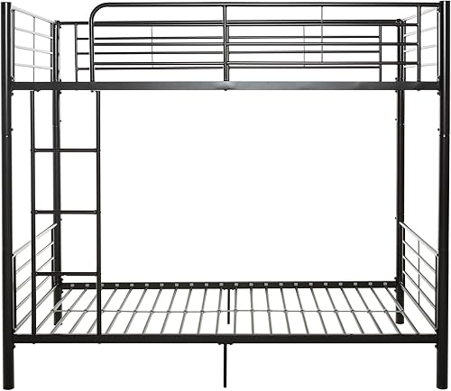 Vista 4 de Walker Edison Elodie - Litera de metal, cama individual sobre cama individual, color negro