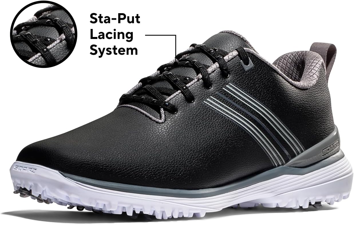 SQAIRZ ProS2 Mens Golf Shoes, Golf Shoes Men, Designed for Balance & Performance, Replaceable Spikes, Waterproof - Image 3