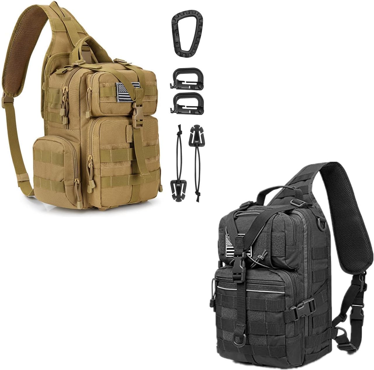 G4Free Tactical EDC Sling Bag Backpack with Pistol Holster