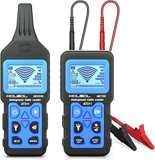 Underground Wire Locator, Cable Tester with Rechargeable 1500mAh Battery for 12-400V DC/AC Voltage Lines, Wire Tracker for Wall Cables, Electrical Lines, Water and Gas Supply Pipeline Path