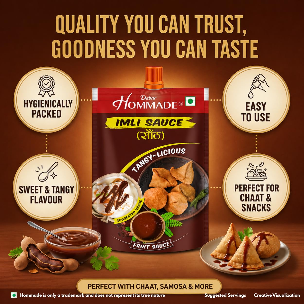 Dabur Hommade Imli Sauce Prepared From Tamarind, 100 Gm 1