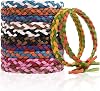 OSDUE 12 Pack Mosquito Repellent Bracelet, Waterproof Anti-Mosquito Wristbands, Adjustable Leather & EVA, DEET-Free Natural Wristbands for Adults, Kids & Babies, 300 Hour Insect Repellent Protection