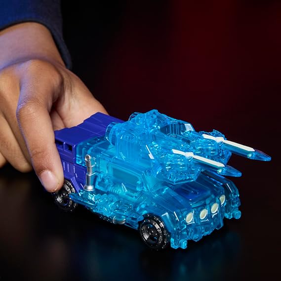 Transformers CYBERWORLD Optimus Prime Armored Cyber Changers Energon Surge Action Figure | Quick Change to Truck Mode | Robot Toys for Kids 6+