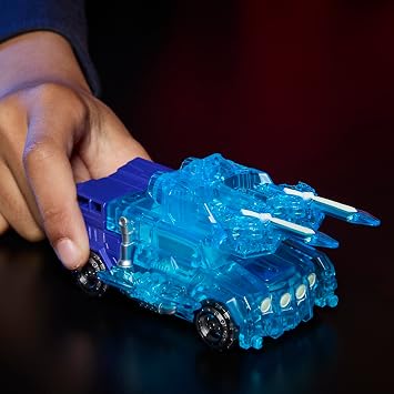Transformers CYBERWORLD Optimus Prime Armored Cyber Changers Energon Surge Action Figure | Quick Change to Truck Mode | Robot Toys for Kids 6+
