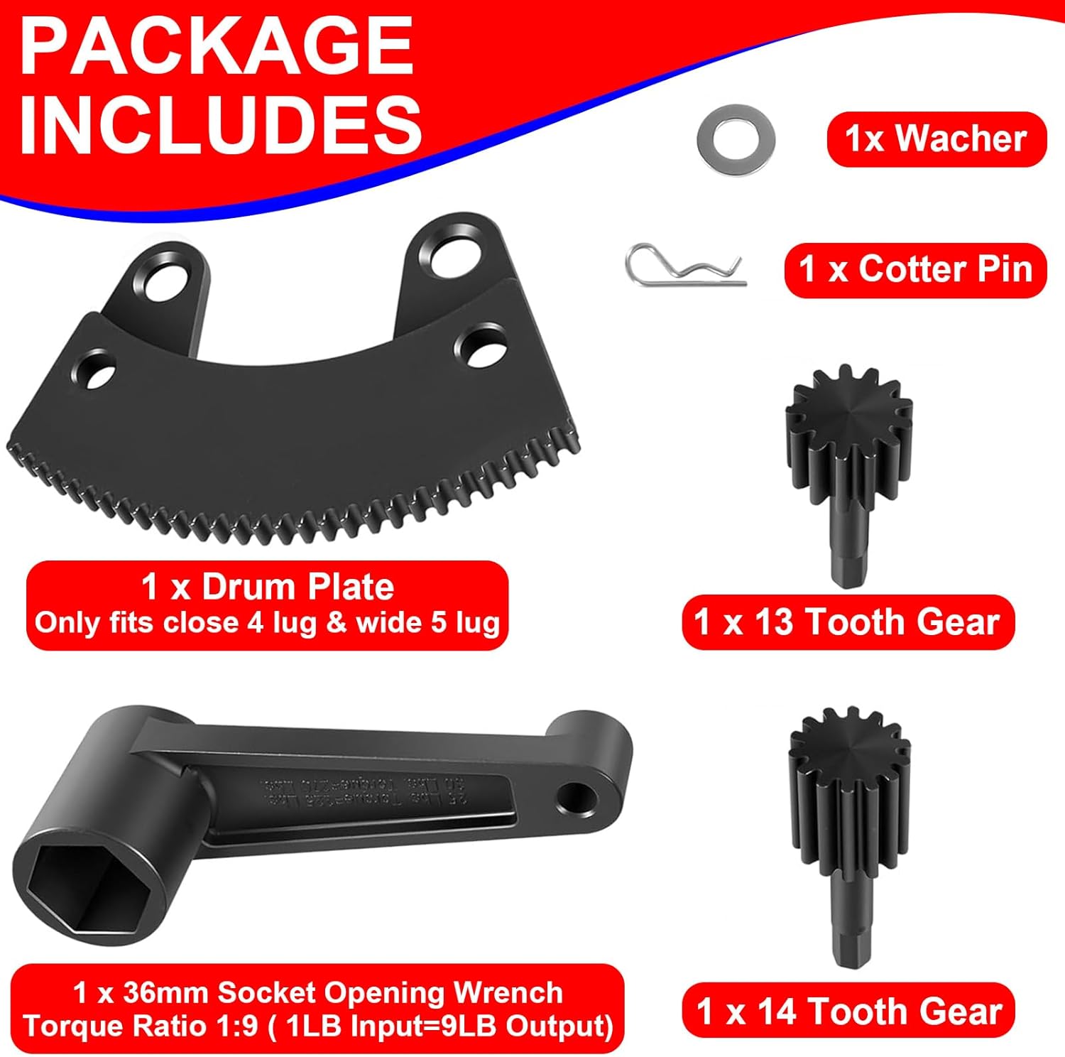 Replace for 000133 Torque Multiplier Leverage Tool Fit for Classic Vw Bug/Volkswagen Beetle, 36mm Axle Nut and Flywheel Gland Nut