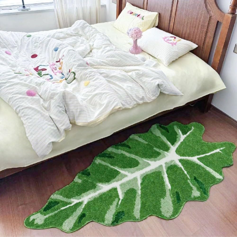 Tapis de bain Monstera 50x100 cm vert botanique antidérapant