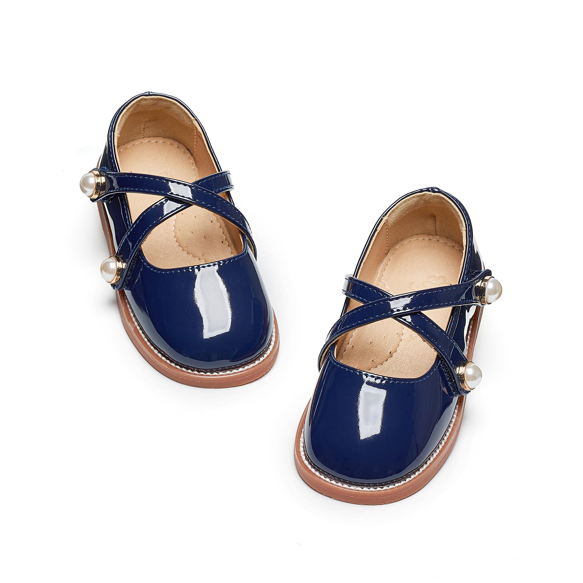 Flaryzone Toddler Girls Mary Jane School Uniform Oxfords Dress Shoes Flats