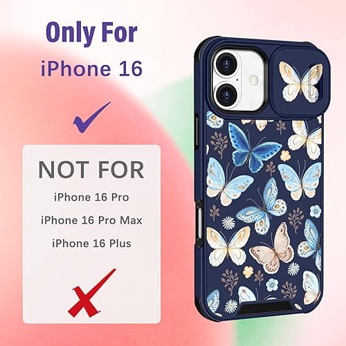 Miniatura 418 de Funda 2 en 1 para iPhone 11 para mujer, linda funda para teléfono para niñas, diseño de mariposas y flores, diseño Kawaii bonito y único con funda