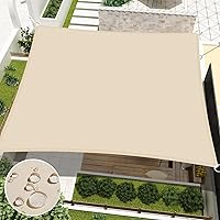 Vista 1 de Toldo parasol de 8 x 12 pies rectangular, toldo impermeable para exteriores con bloqueo UV para patio, césped, jardín, patio trasero, beige