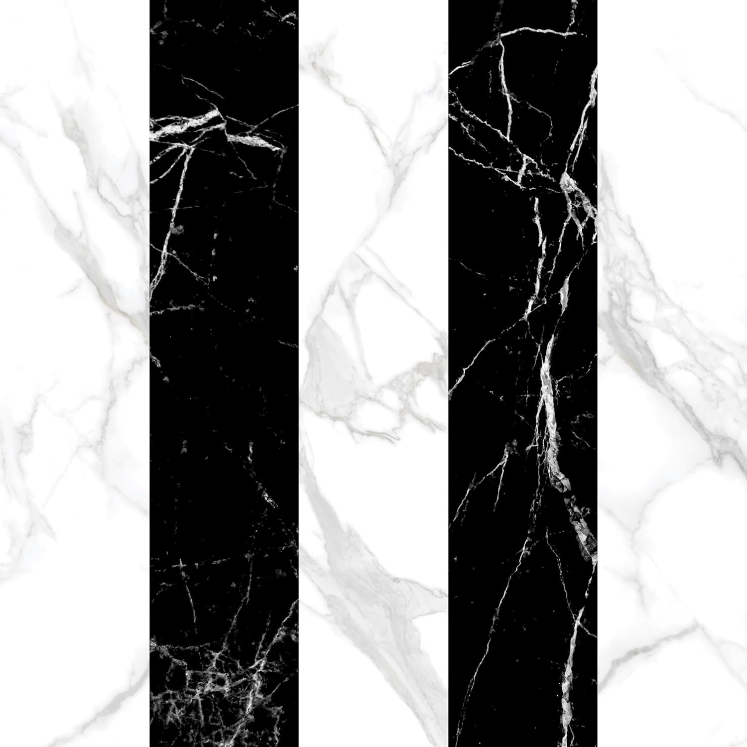 Alow Peel and Stick Floor Tile Waterproof, Black and White Marble Peel and Stick Flooring, Esay Paste and Suit for Bathroom,Kitchen,Toilet and More…