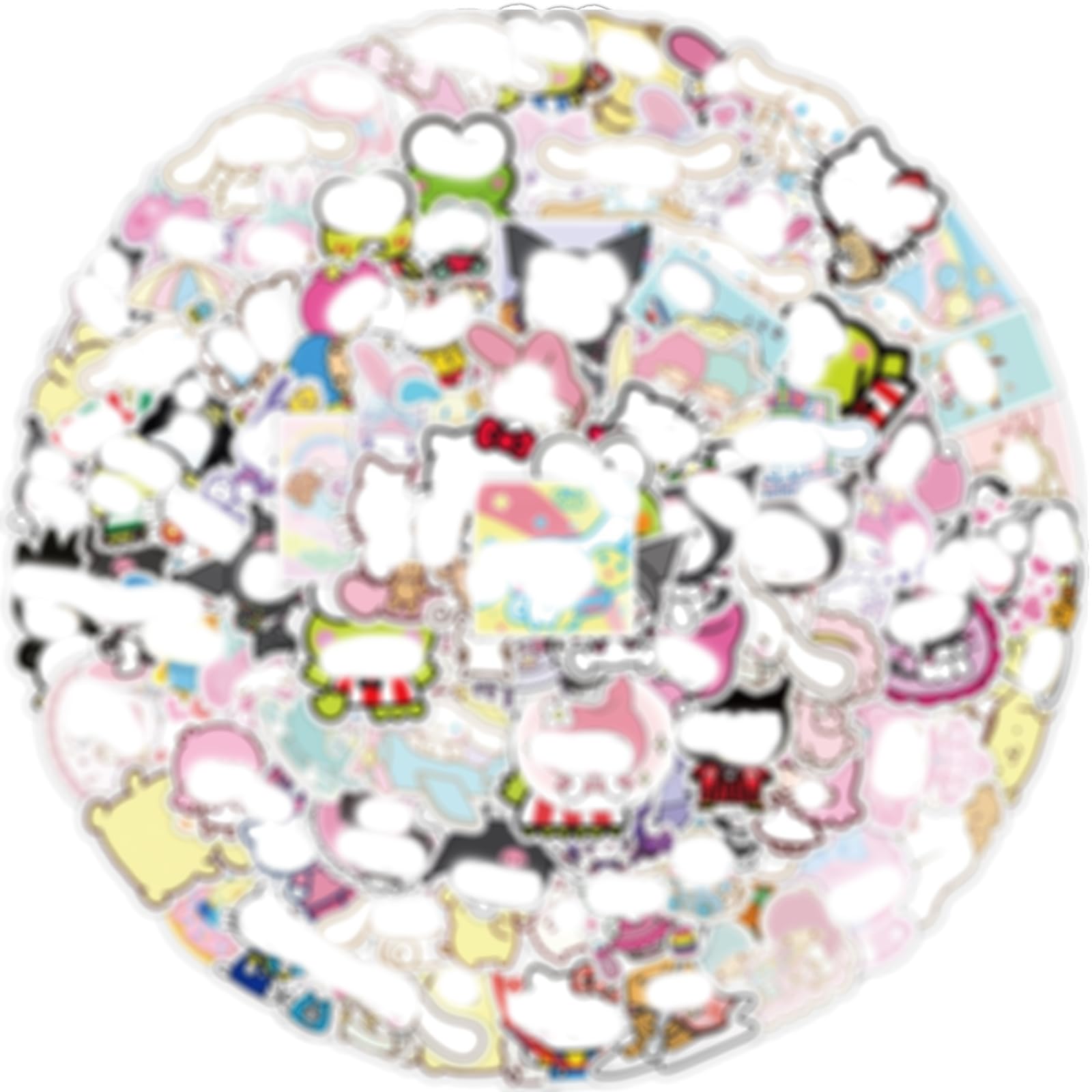 100 Piezas Kawaii Pegatinas, Pegatinas de Dibujos Animados Impermeables Kawaii Stickers,para Portátil y Monopatín, Botellas de Agua, Cartoon Pegatinas Regalos para Niños Adolescentes Niñas Adultos