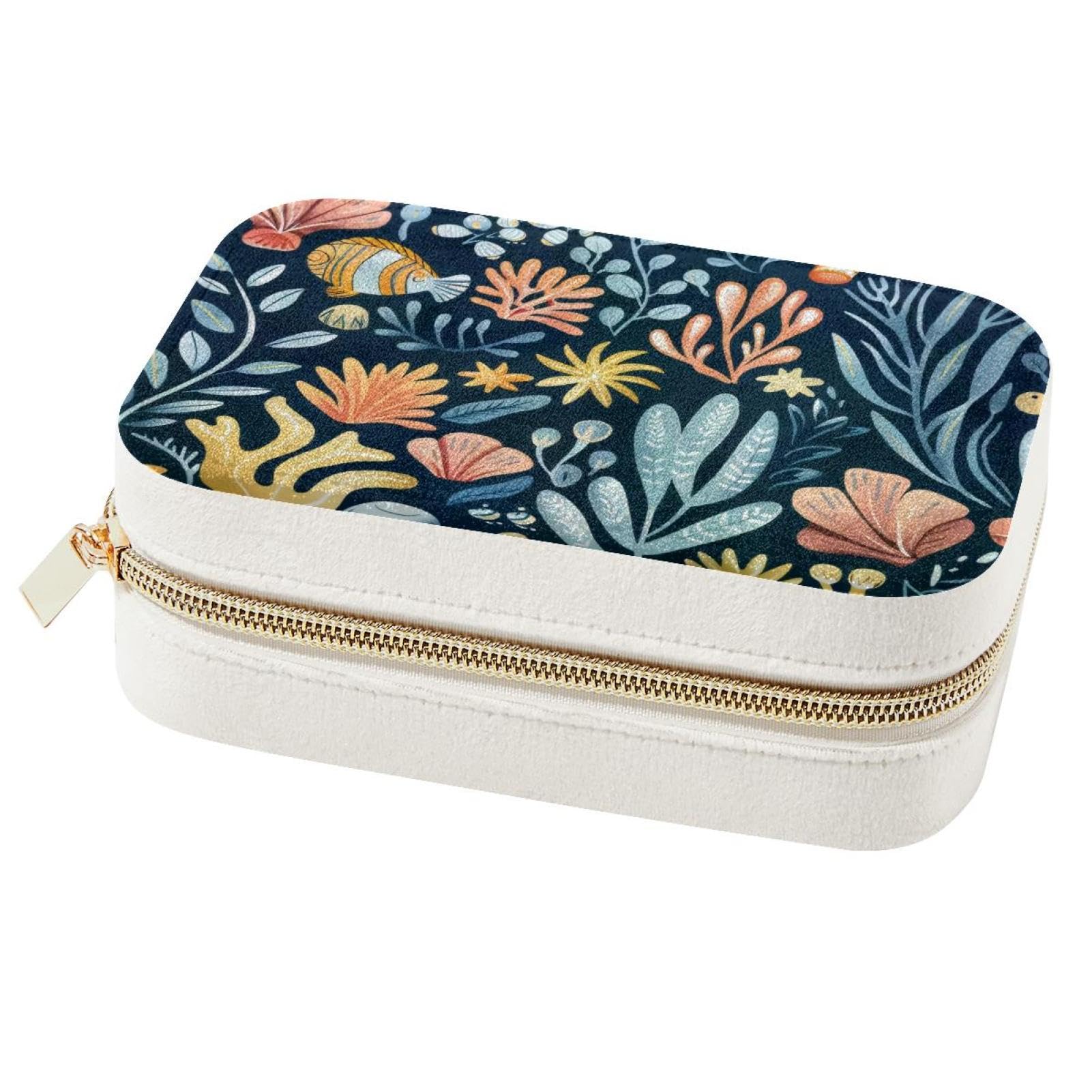 Boîte à bijoux portable océan, une idée cadeau parfaite pour filles