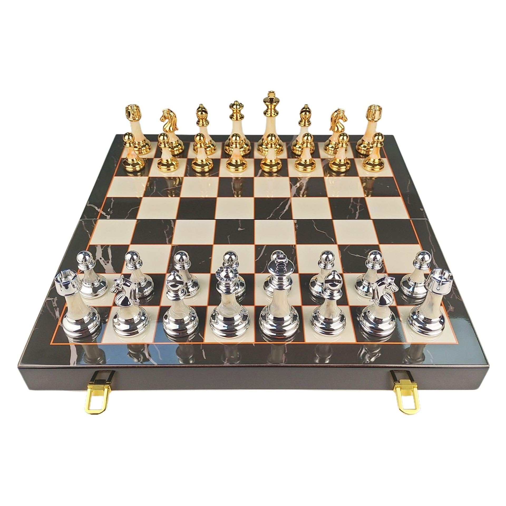 Set di scacchi for adulti e set di scacchi da viaggio pieghevoli da 15 pollici, ideali for principianti e giocatori professionisti scacchiera portatile