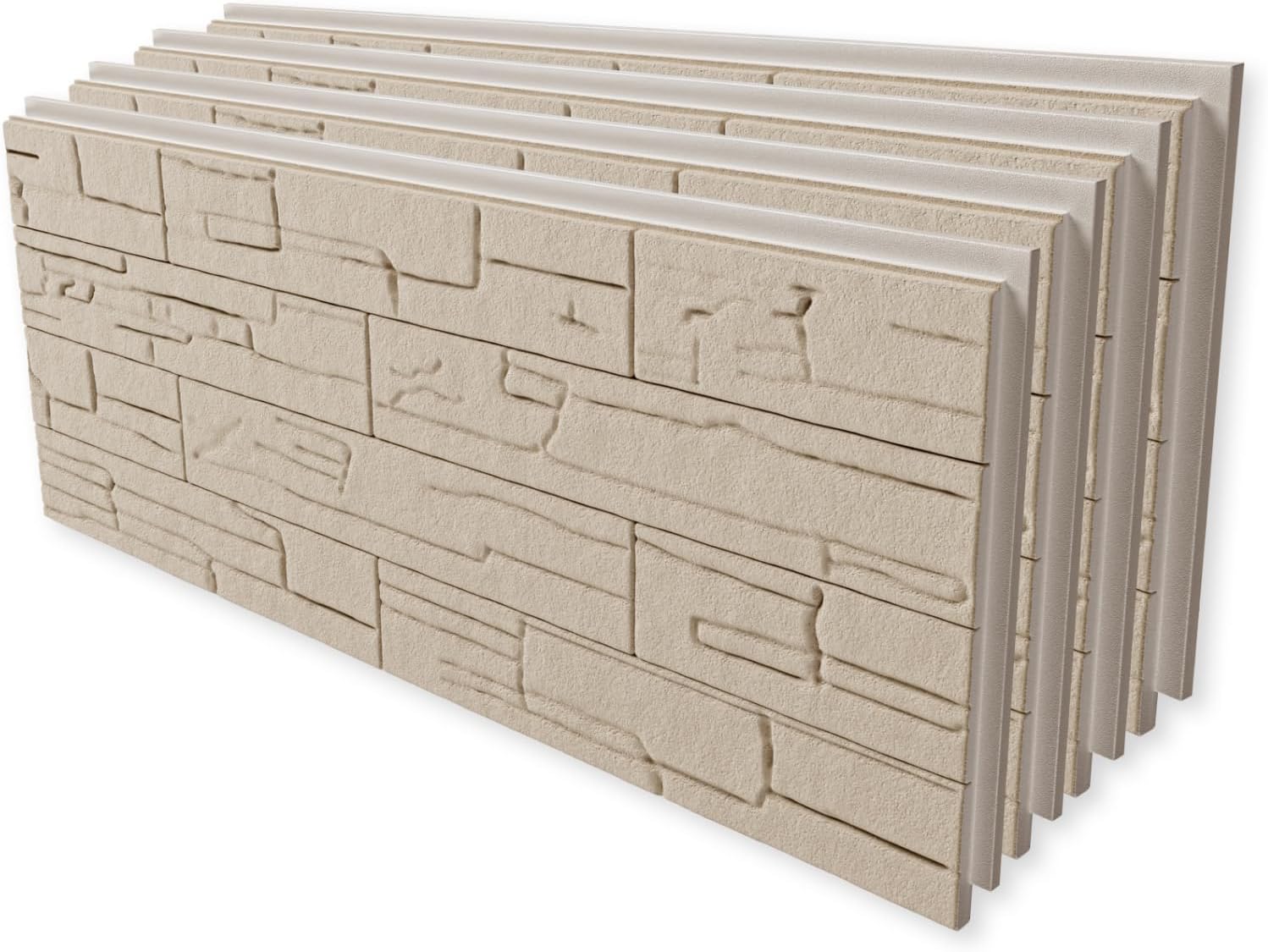 HEXIM Paneles fachada 4 uds. 121x50 cm blanco FP102