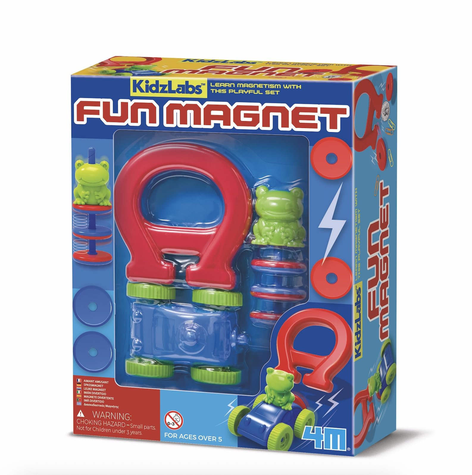 4M KidzLabs Science Magnétique Drôle | Jeu Éducatif STEM | Expériences magnétiques pour Enfants 5+ | Laboratoire magnétique Amusant avec Accessoires Inclus