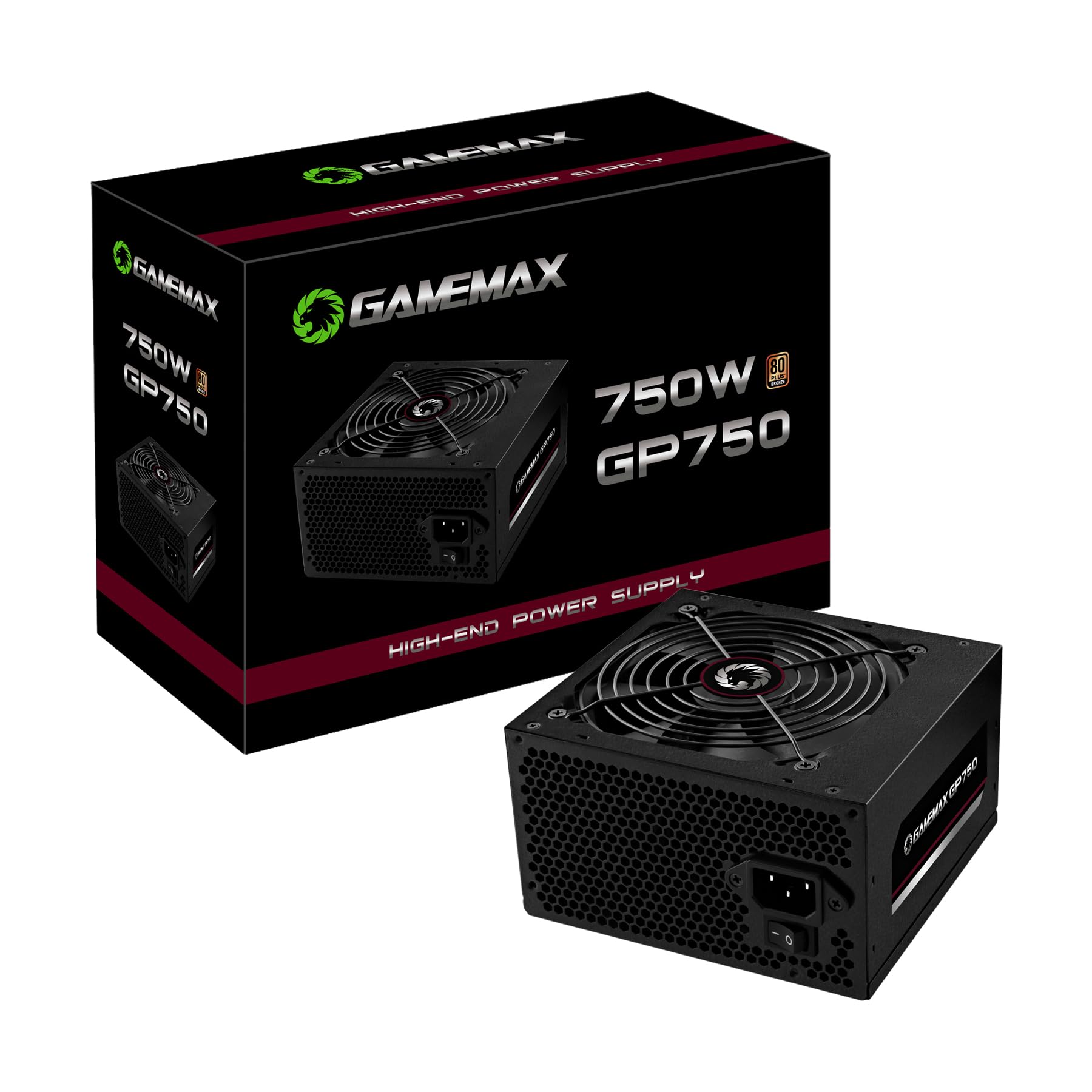 GAMEMAX Fonte de Alimentação 750W GP750 80 Plus Bronze