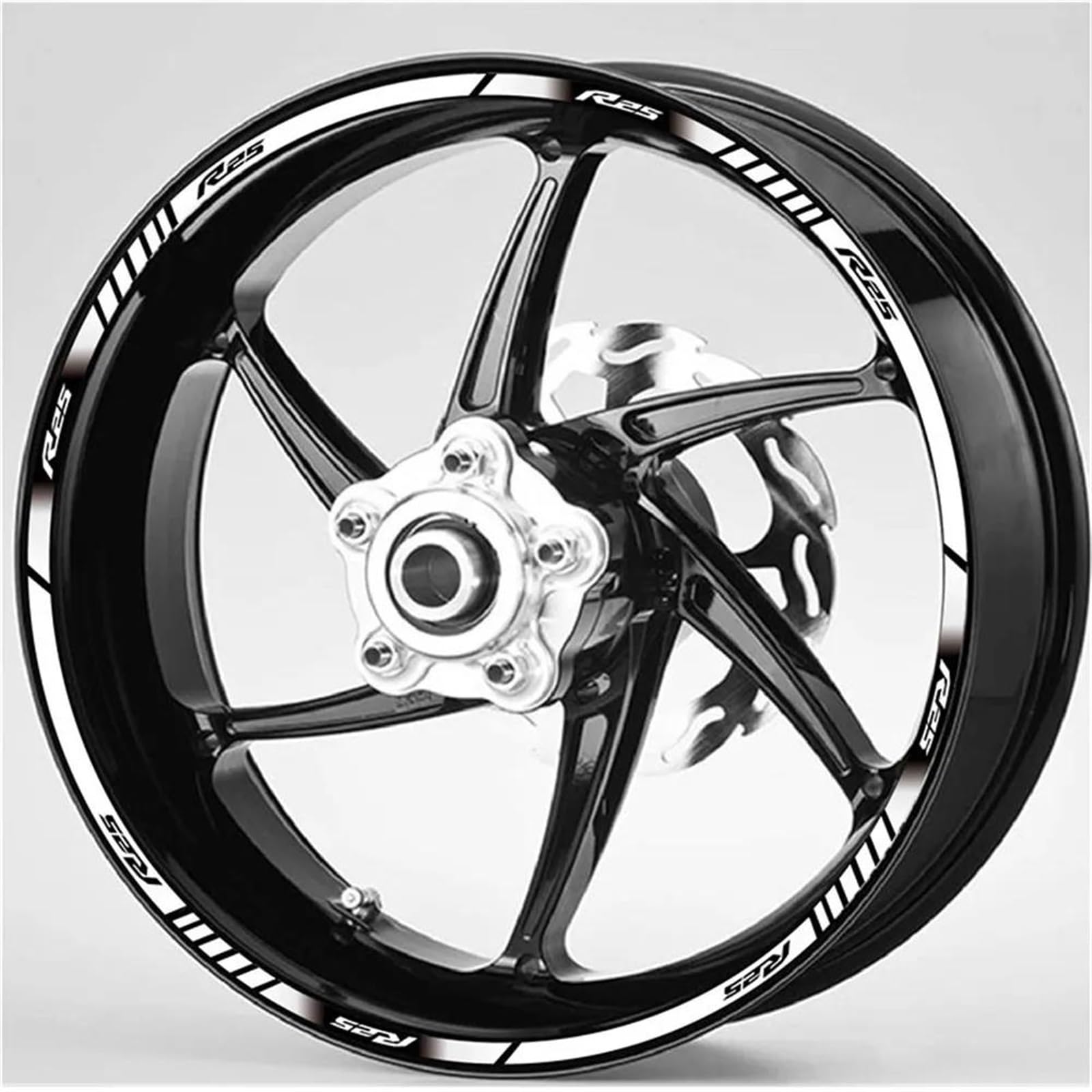 Reflektierender Aufkleber Für Motorradräder, Vorne, Hinten, Felge, Außenrad, Reifenverkleidung, Aufkleber-Set Für Yamaha R25(Style 1)
