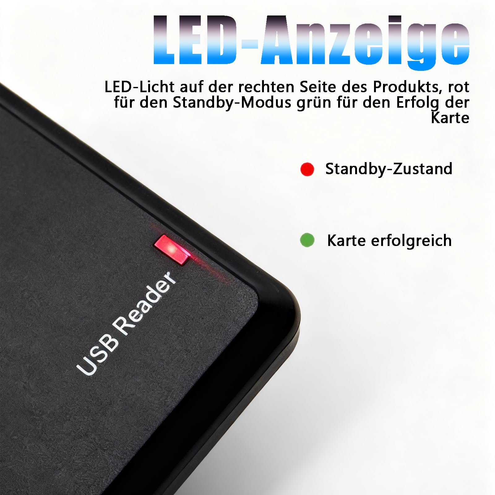 GERUI Lector RFID USB 13,56 MHz sin contacto IC tarjetas S50 S70 14443A LED