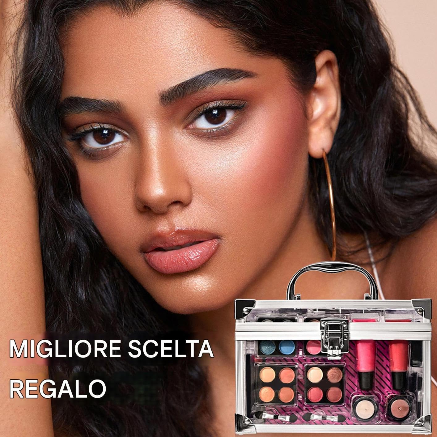 Kit Di Trucco Per Donna Set Da Viaggio Compatto Con | Valigette Per Uso Quotidiano Halloween Matrimoni Teatro E Spettacoli