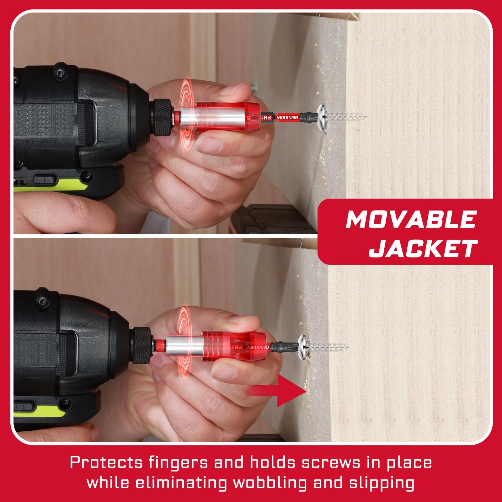 Geinxurn Impact Screwdriver Bit Holders - 3PC -8 Geinxurn Impact Screwdriver Bit Holders - 3PC -8