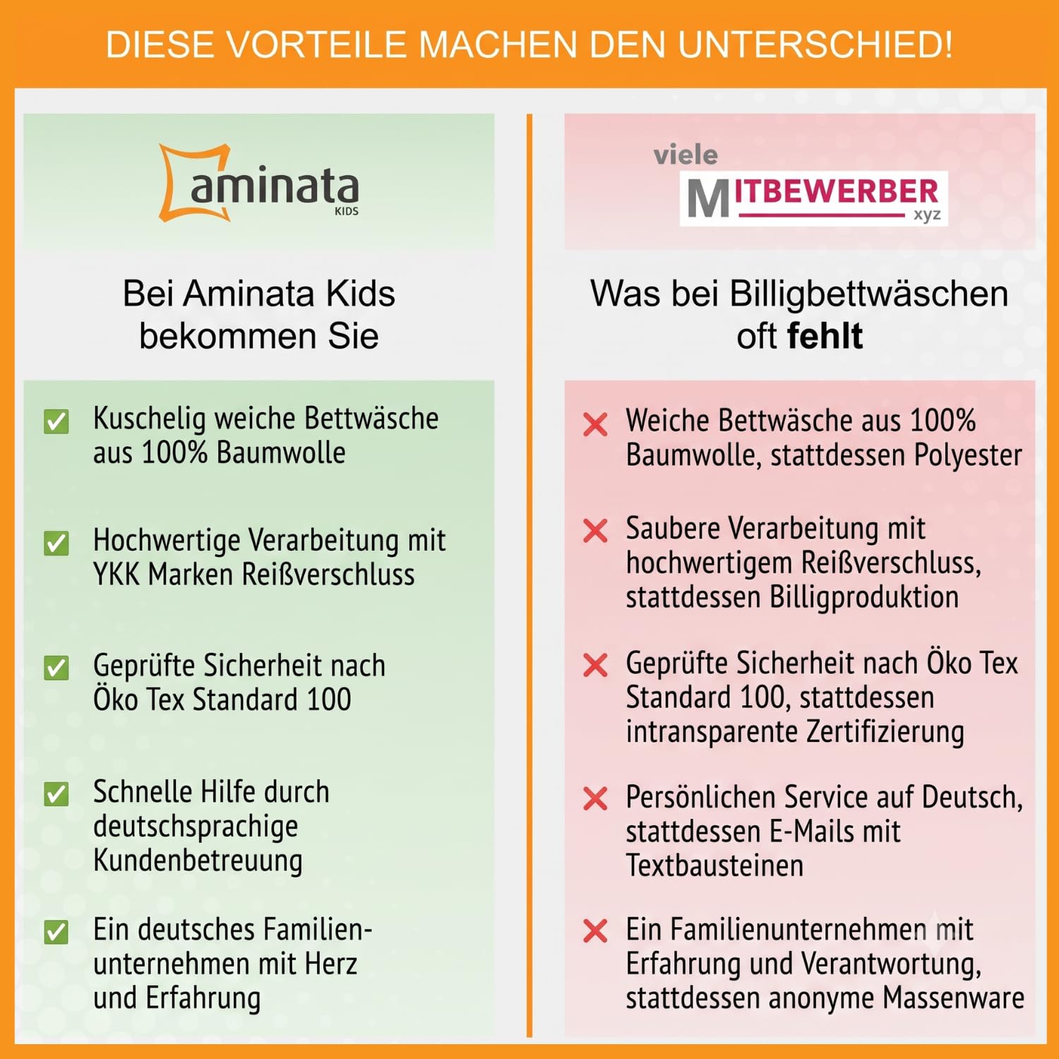 Aminata kids Bettwäsche 135x200 Katzen-Motiv Mädchen 100% Baumwolle