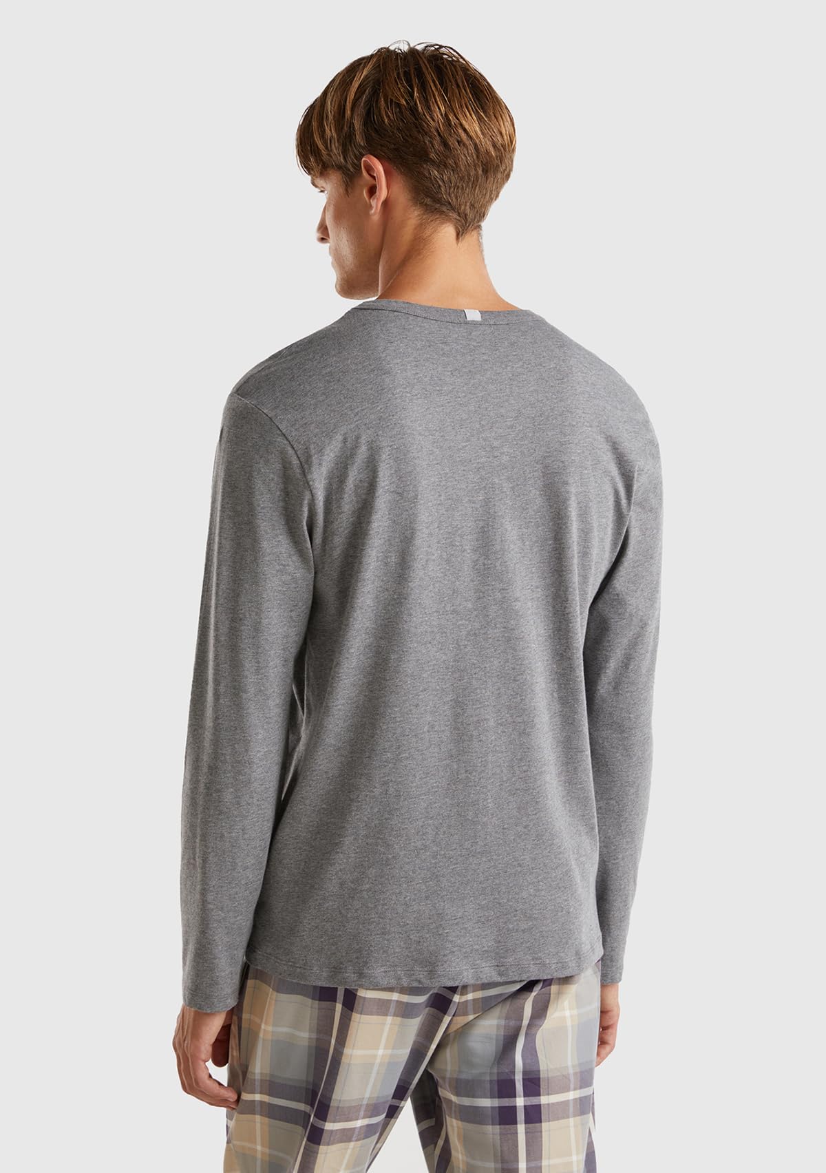 United Colors of Benetton Parte Superior del Pijama Hombre, Gris, XL