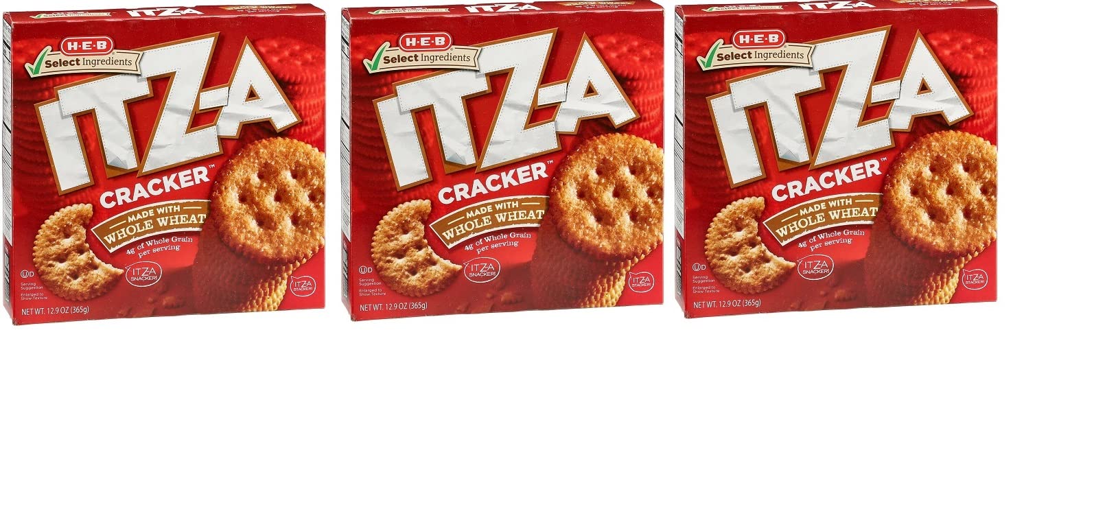 H‑E‑B Whole Wheat ITZ-A Crackers 12.9 oz(pack of 3)