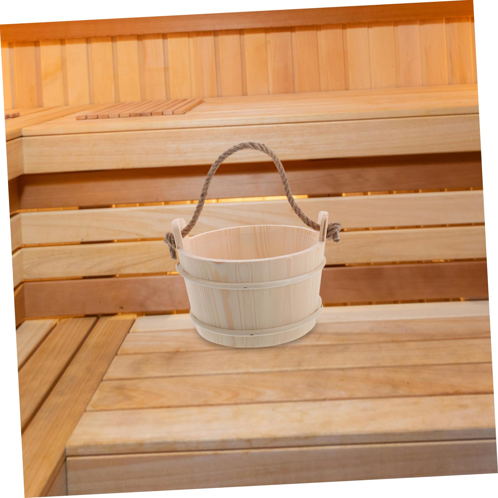 Cabilock Saunas De Interior Sala De Sauna Juego De Cubo Y Cucharón De Sauna Accesorio De Sauna De Vapor De Madera Suministros De Baño para Relajarse