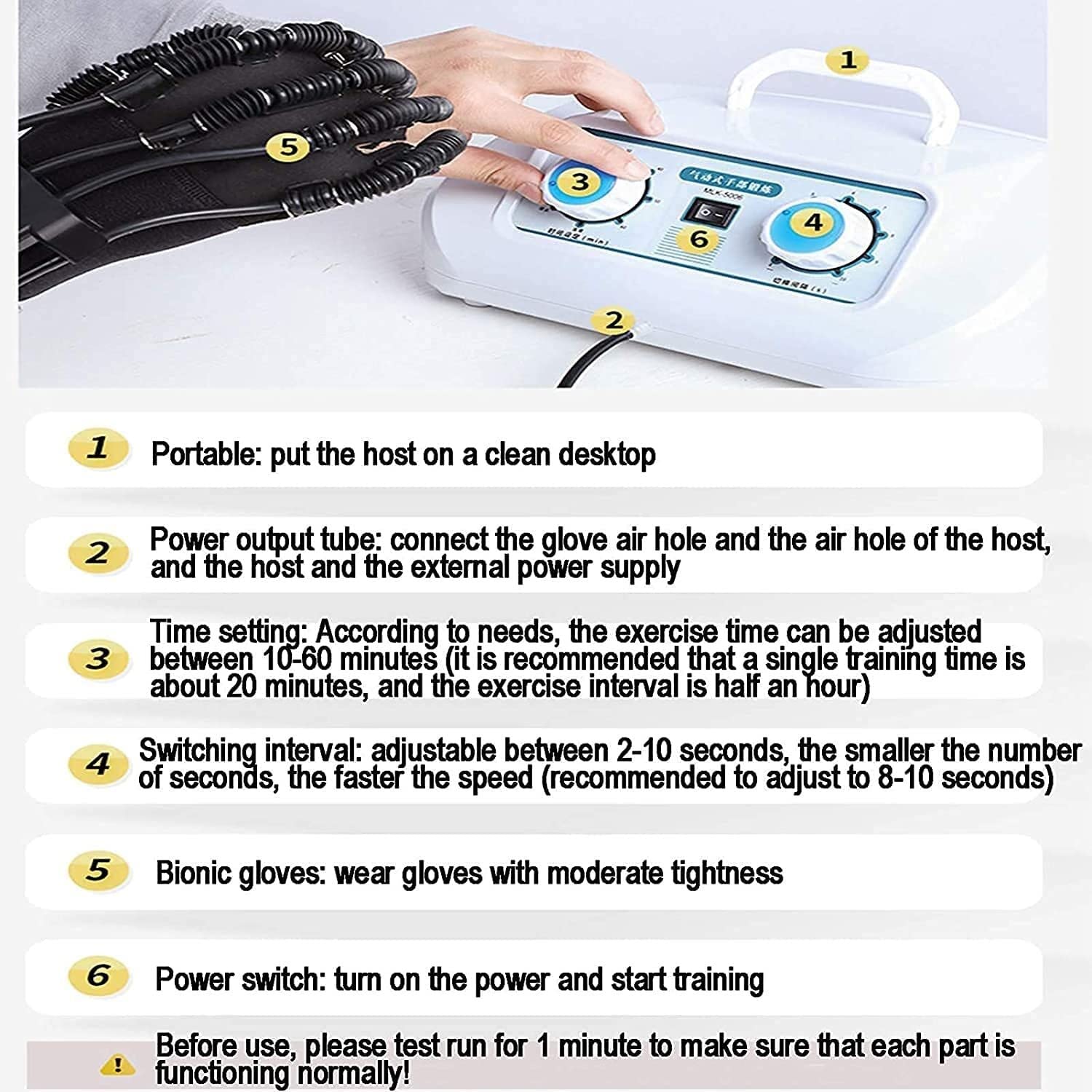 Guantes De Robot De Rehabilitación, Función De Entrenamiento De Dedos De La Mano, Equipo De Ejercicios De Recuperación, Ejercicio De Extensión De Dedos para Pacientes con Hemiplejia