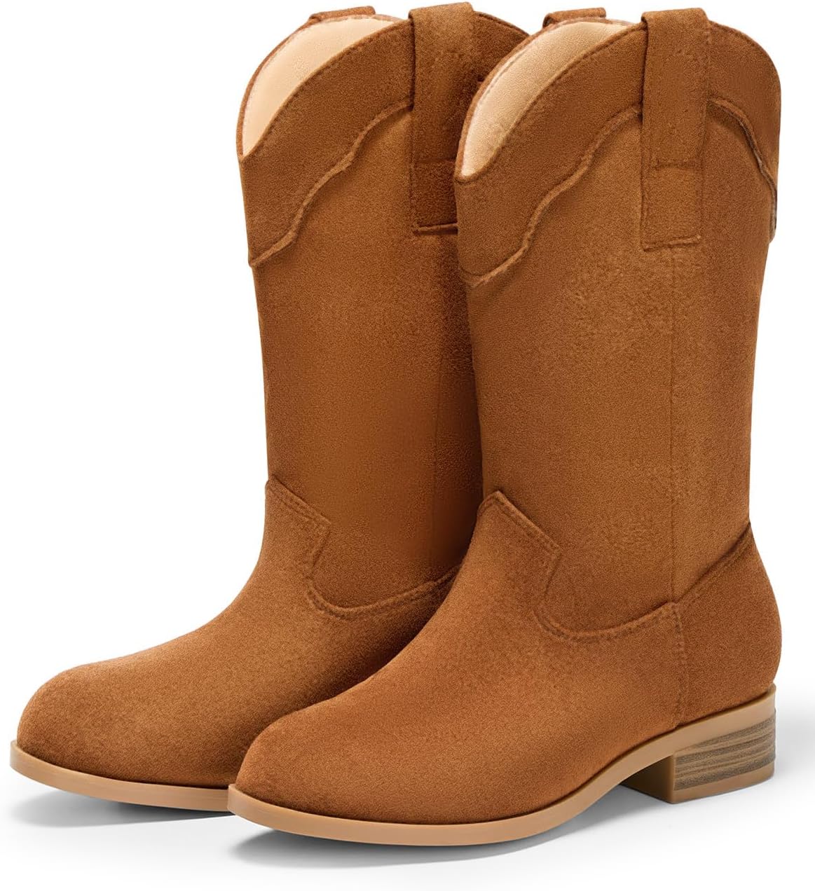Coutgo Kids Cowboy Cowgirl Boots for Boys Girls Western Boot for Kids Mid Calf Riding Shoes Little Kid/Big Kid