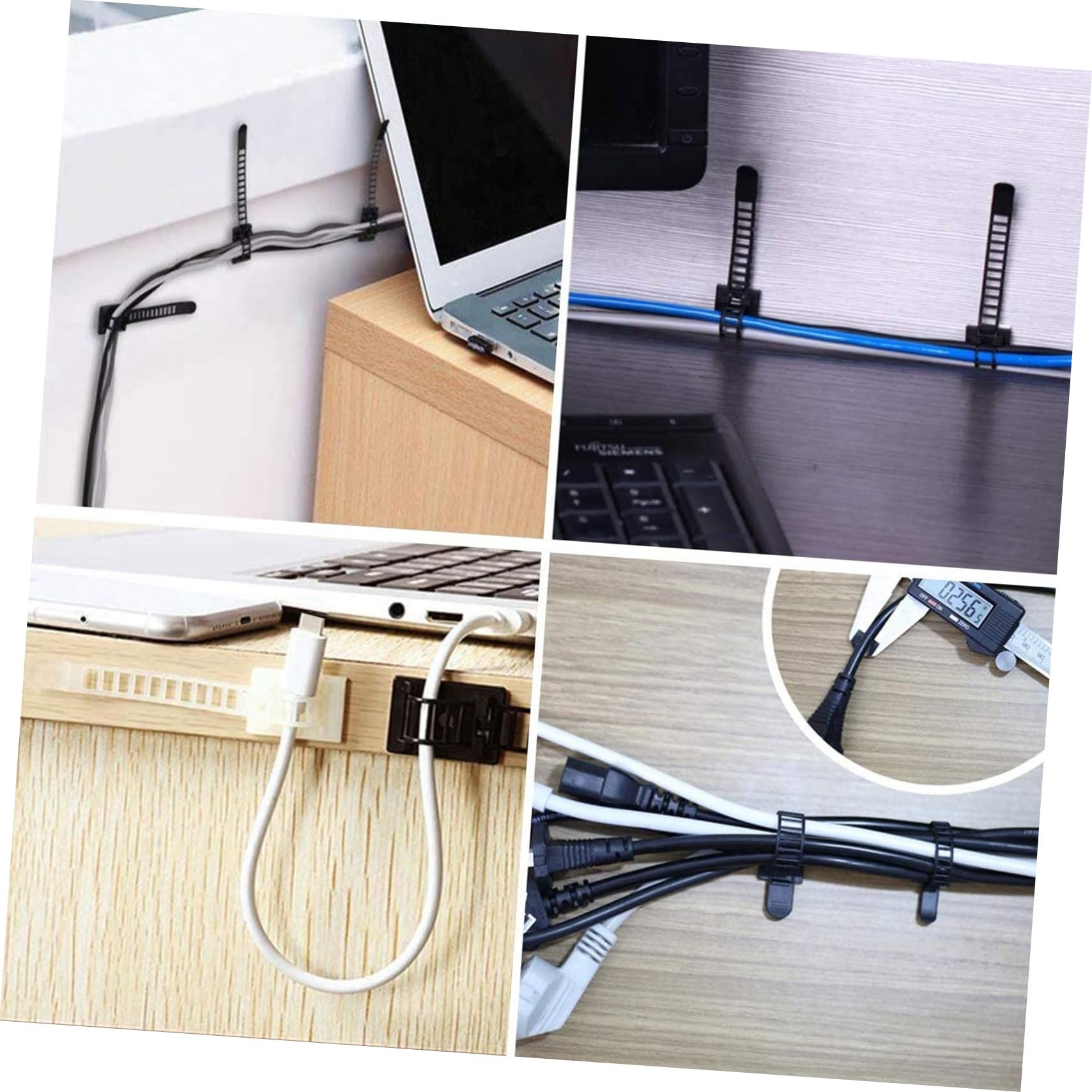 100 Stück Kabelbinderhalter Selbstklebend - Kabelmanagement Für Zuhause & Büro