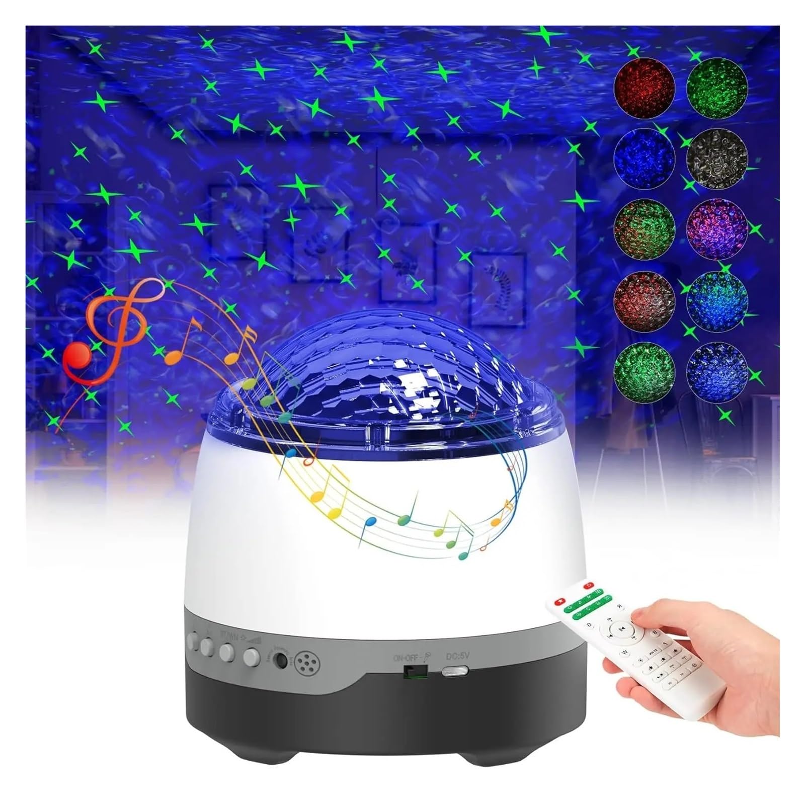 Muzyka Gwiazda Niebo Projekcja Lampa Planetarium Projektor Nocne Światło Gwiazd Projekcja W Wysokiej RozdzielczośCi