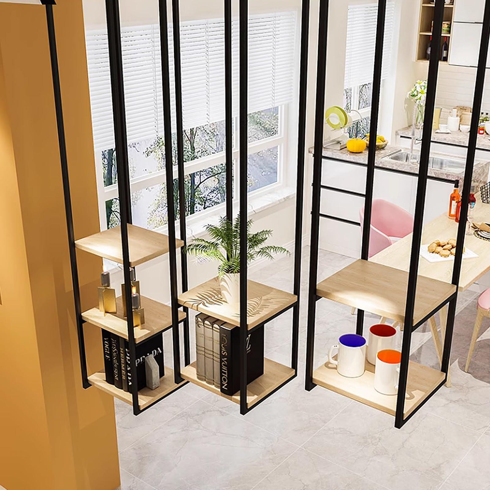 Étagère de rangement murale suspendue haut de gamme pour décoration et plantes