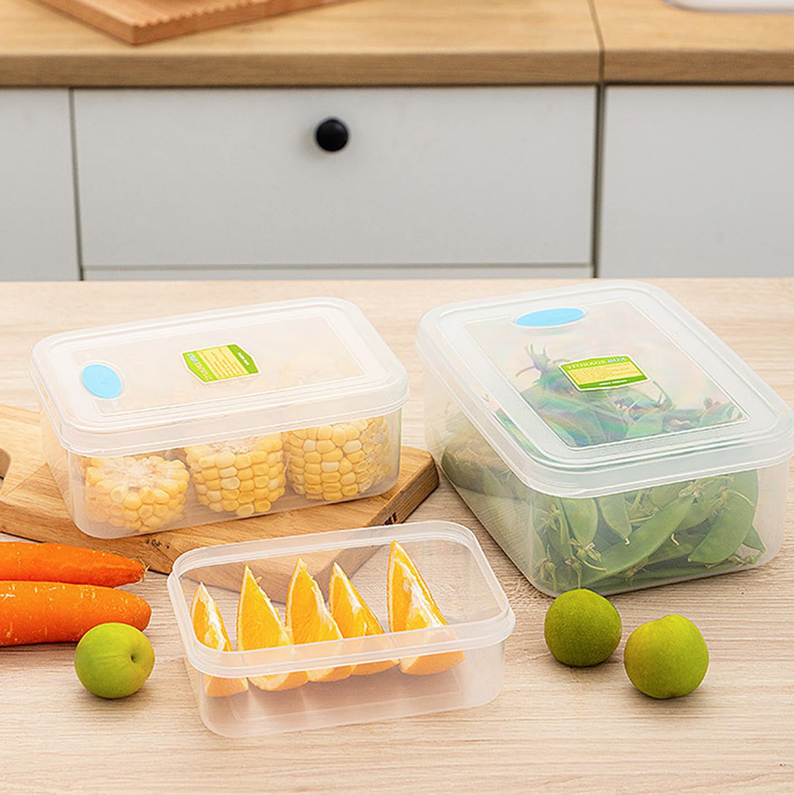 保存容器・ケース MMOval Big Set Amazon｜ノーブランド品&セーブ 真空プラスチックコンテナ 3