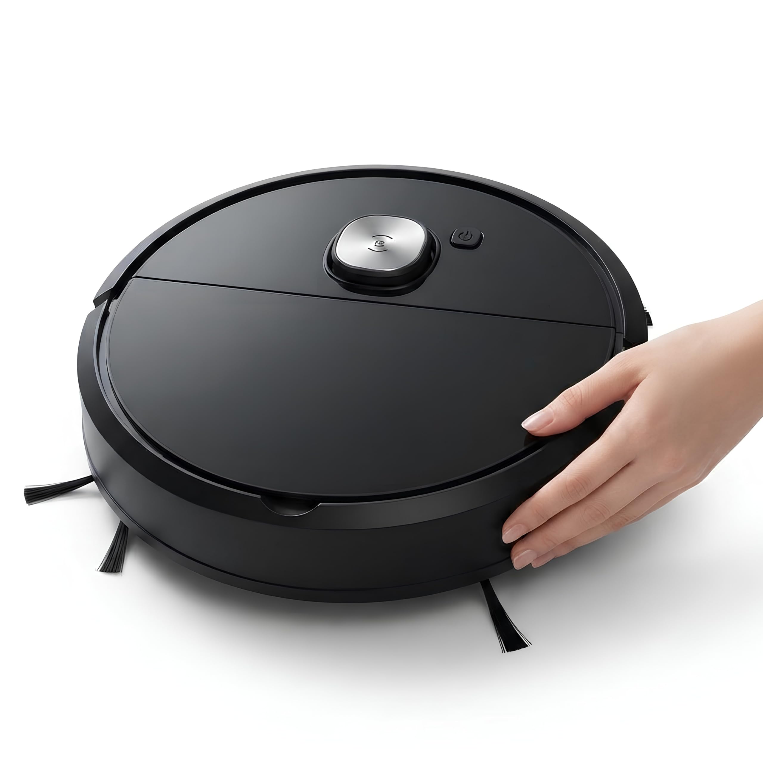 ( 𝐃𝐫𝐮𝐦𝐬𝐭𝐨𝐧𝐞 𝟏+𝟏 𝐘𝐞𝐚𝐫𝐬 𝐖𝐚𝐫𝐫𝐚𝐧𝐭𝐲 ) Robot Vacuum Cleaner with Smart Navigation Automatic Floor Cleaning Wet Dry Self Charging Low Noise Slim Design Pet Hair Cleaner for Home-image-41