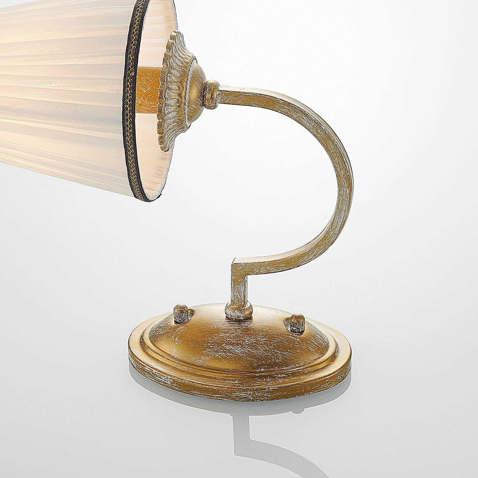 Lindby Textil Wandlampe altmessing, Wandleuchte innen IP20 Innenleuchte Wand 1x E14 ohne Leuchtmittel Wandbeleuchtung Wohnzimmer Esszimmer Flur