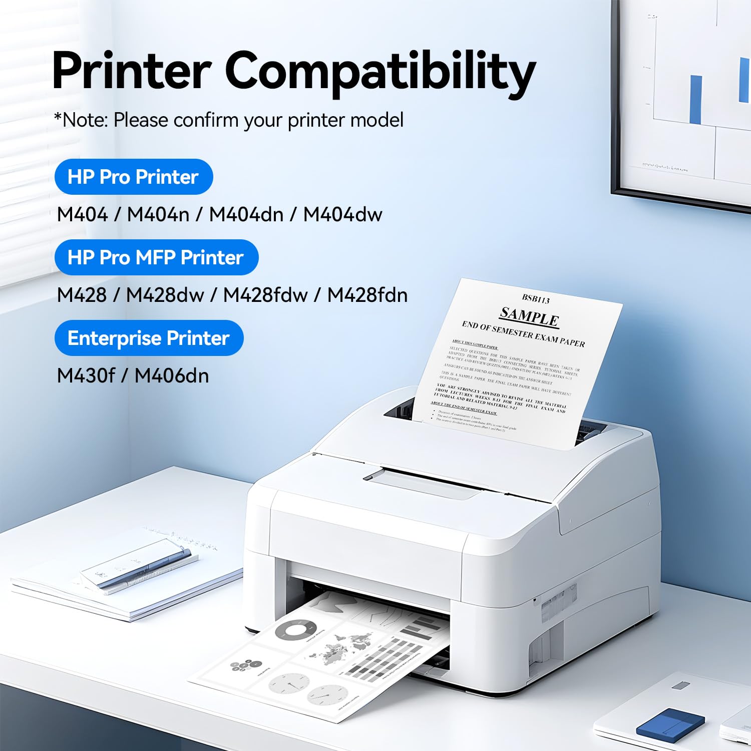 58A Toner Cartridge Black 2-Pack with Chip High Yield Replacement for HP 58A CF258A 58X Compatible with HP Laserjet Pro MFP M428dw M428fdn M428fdw M404dn M404dw M404n Enterprise M430f M406dn Printer