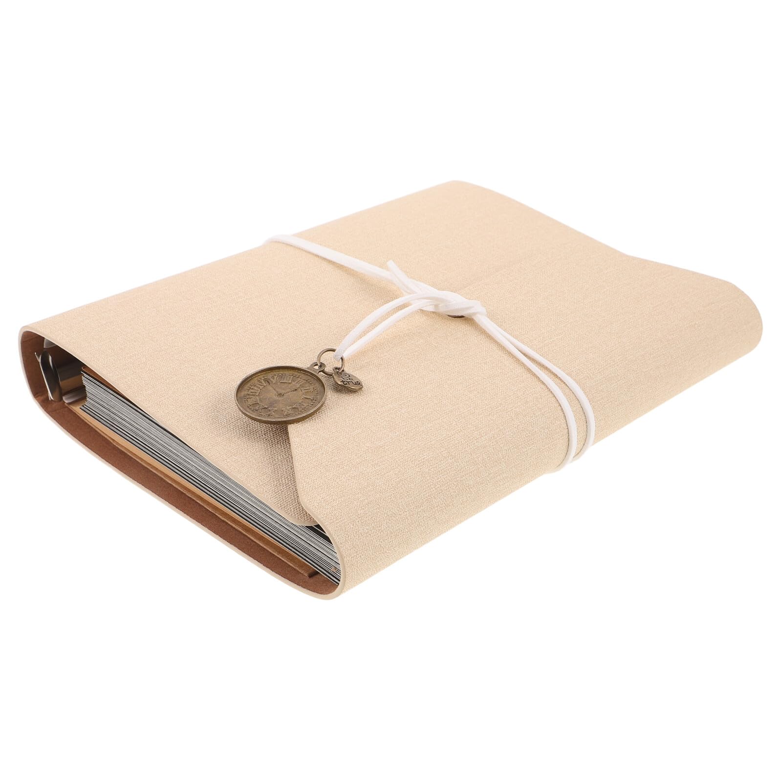 Selbstgemacht Fotoalbum mit Umschlagseiten aus Pu Ringbuch für Weihnachten Hochzeit Reisen Erinnerungen Beige