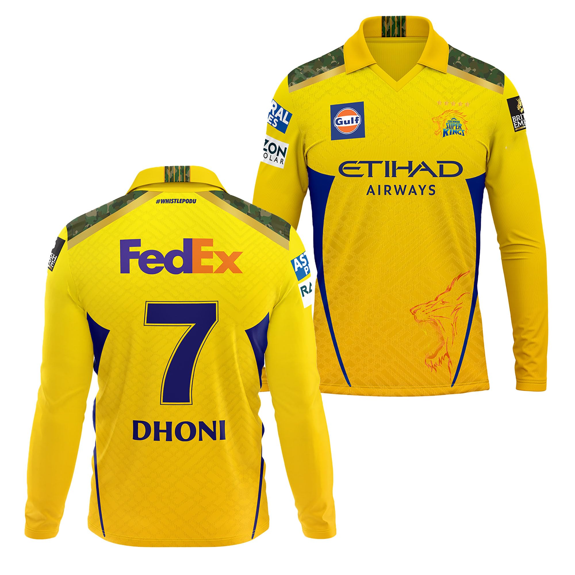 GenericSports Cricket CSK Jersey New 2025 Dhoni 7 MSD 18 T-Shirt (Kid's, Boy's& Men)