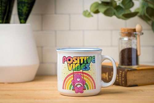 Miniatura 5 de Silver Buffalo Care Bears Positive Vibes - Taza de cerámica con purpurina, 20 onzas
