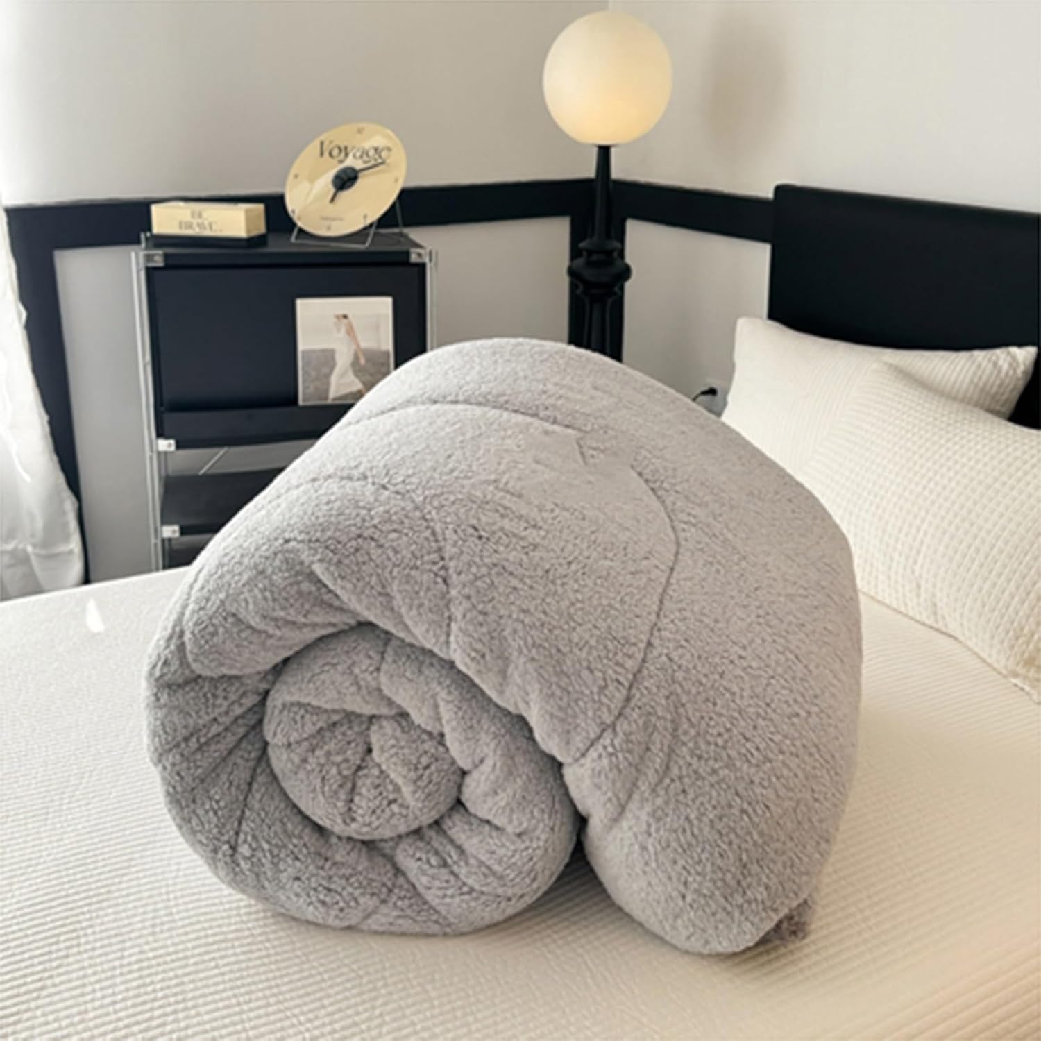 Edredon Warm in Winter, Fluffy Duvet, Reversible Down Duvet, Blankets, Thick and Warm Cashmere Edredon, Thick Winter Blankets (I,150 x 200 cm/2.5 kg)