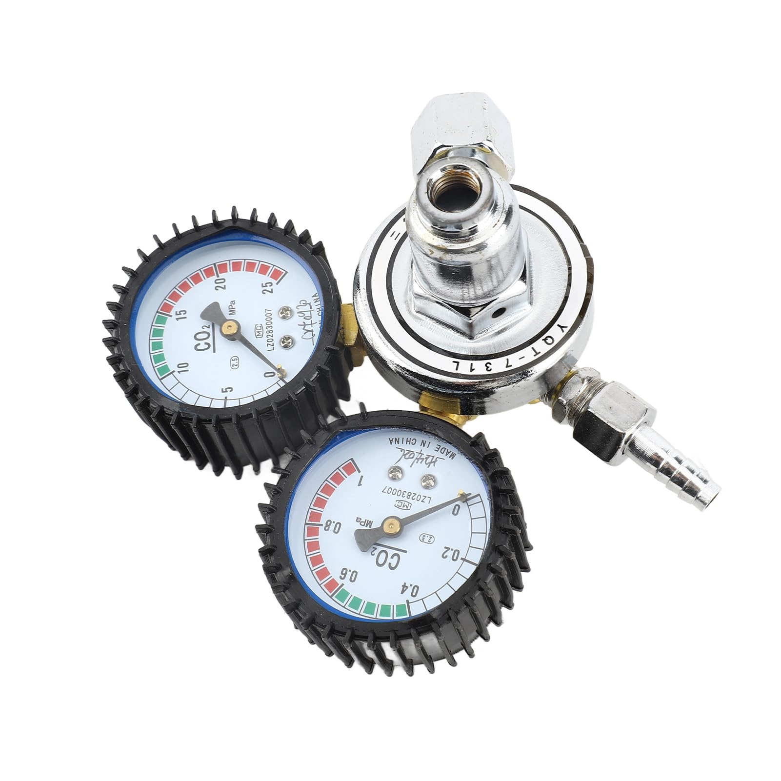 TOPINCN Régulateur De Pression pour Gaz De Protection Argon/CO2 Détendeur Dioxyde De Carbone Bière Kegerator Détendeur