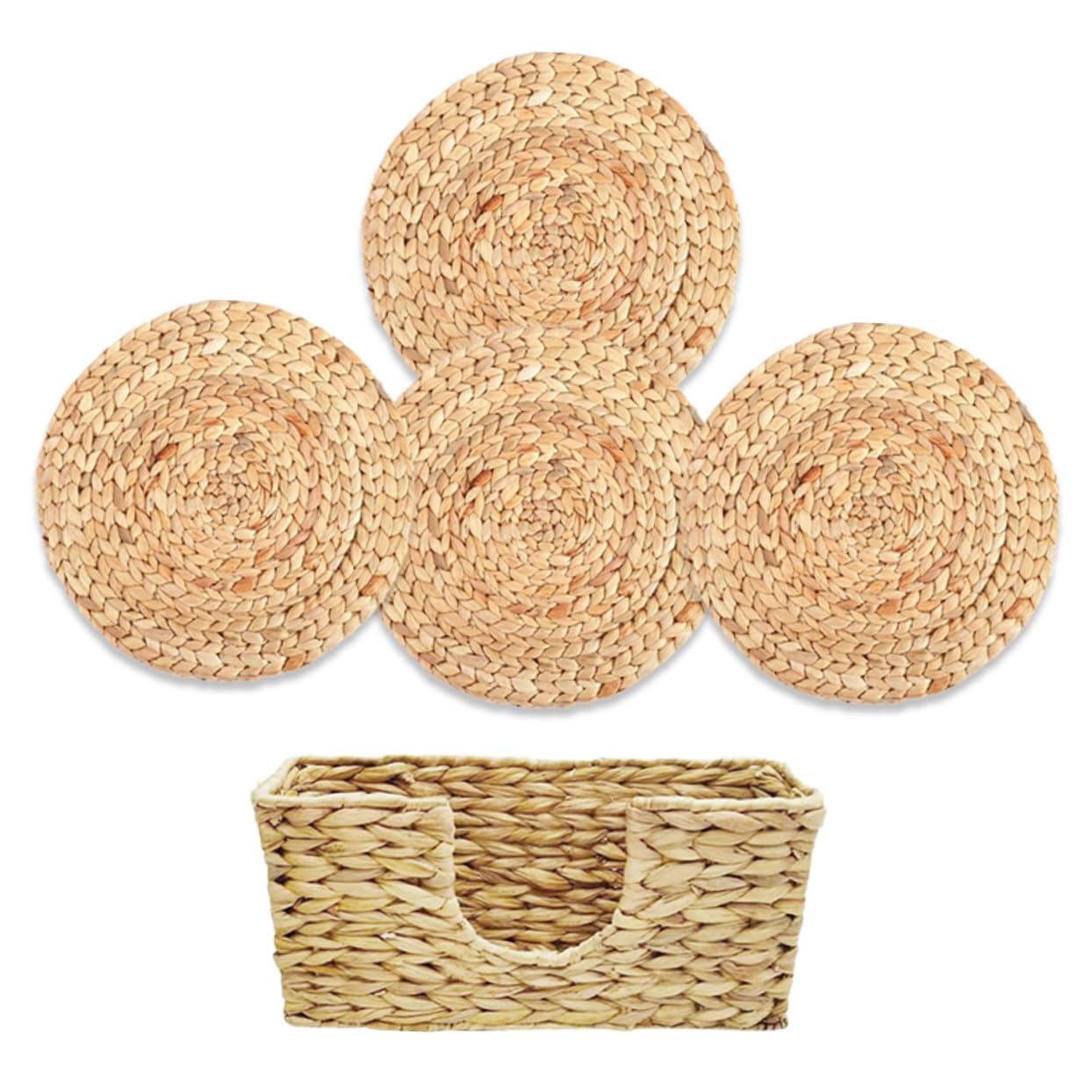 Sous-assiettes jute tressé japonaises panier tapis de table antidérapant