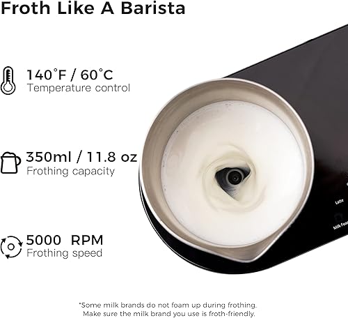 Miniatura 6 de SEVEN&ME Máquina de café expresor, con combinación de máquina de café todo en uno de espuma de leche, cafetera eléctrica de café con leche,
